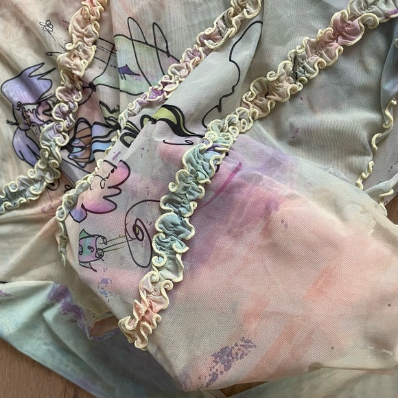 Ruffle mesh top - Picture 4 of 4